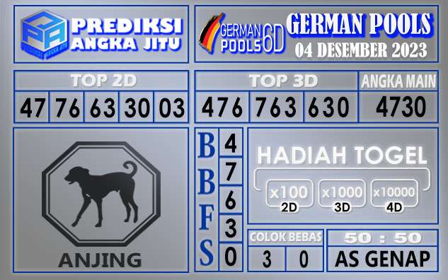 PREDIKSI GERMAN 04 DESEMBER 2023