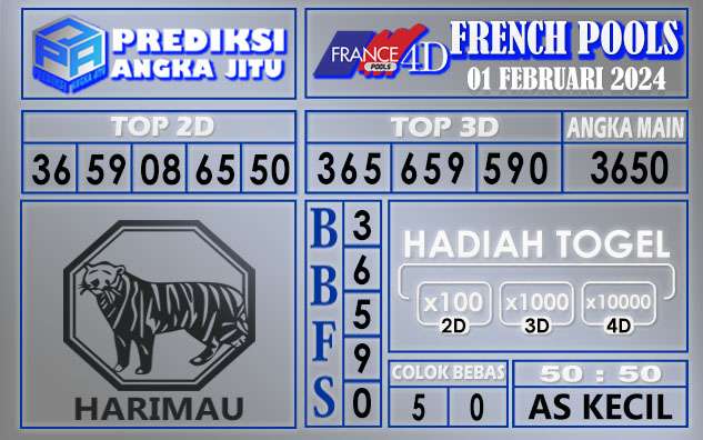 PREDIKSI FRENCH 01 FEBRUARI 2024