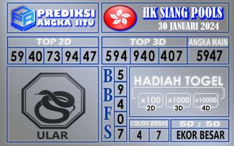 PREDIKSI HK SIANG 30 JANUARI 2024