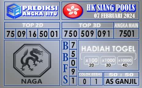 PREDIKSI HK SIANG 07 FEBRUARI 2024