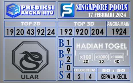 PREDIKSI SINGAPORE 17 FEBRUARI 2024