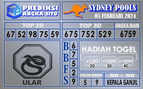 PREDIKSI SYDNEY 05 FEBRUARI 2024