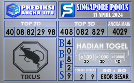 PREDIKSI SINGAPORE 11 APRIL 2024