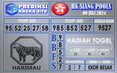 PREDIKSI HK SIANG 09 JULI 2024