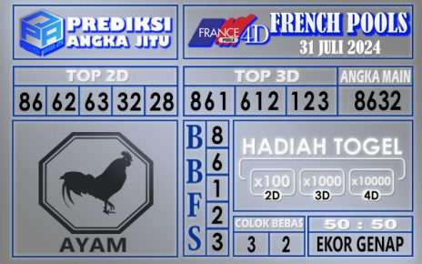 Prediksi FRENCH tgl 31 juli 2024