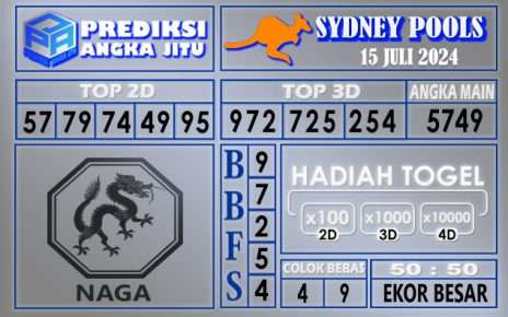 Prediksi SYDNEY tgl 15 juli 2024