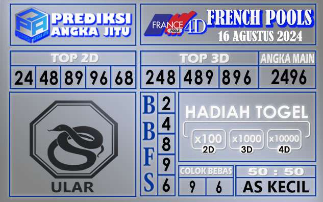 PREDIKSI FRENCH 16 AGUSTUS 2024