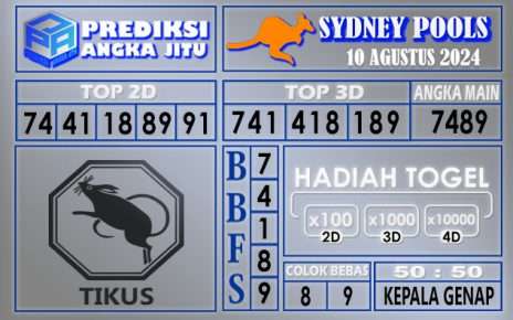 PREDIKSI SYDENY 10 AGUSTUS 2024