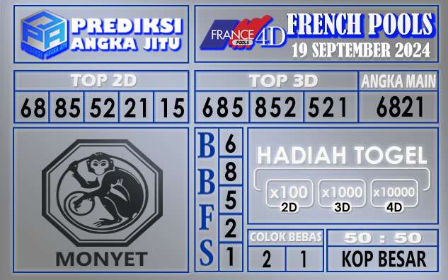 PREDIKSI FRENCH 19 SEPTEMBER 2024