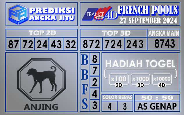 PREDIKSI FRENCH 27 SEPTEMBER 2024