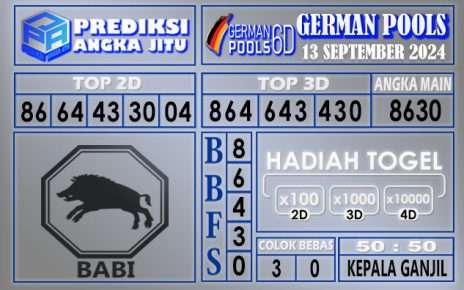 PREDIKSI GERMAN 13 SEPTEMBER 2024