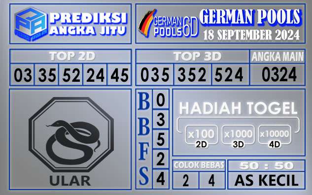 PREDIKSI GERMAN 18 SEPTEMBER 2024