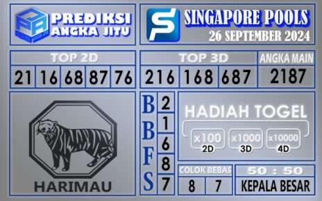 PREDIKSI SINGAPORE 26 SEPTEMBER 2024