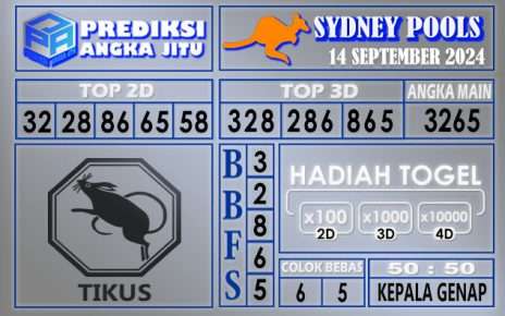 PREDIKSI SYDNEY 14 SEPTEMBER 2024