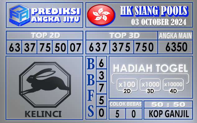 PREDIKSI HK SIANG 03 OCTOBER 2024