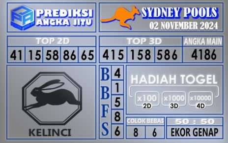 PREDIKSI SYDNEY 02 NOVEMBER 2024