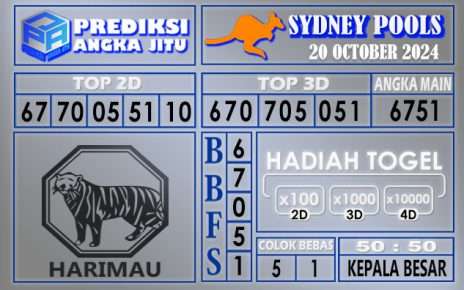 PREDIKSI SYDNEY 20 OCTOBER 2024