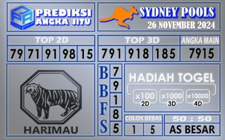 Prediksi Sidney 26 November 2024