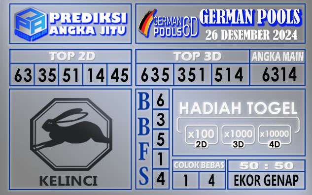 PREDIKSI GERMAN 26 DESEMBER 2024