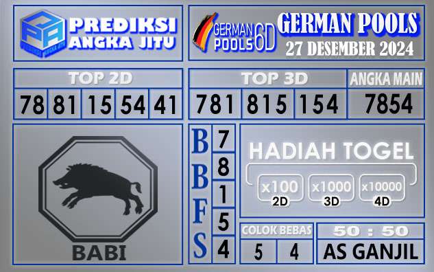 PREDIKSI GERMAN 27 DESEMBER 2024