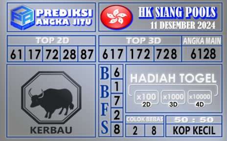 PREDIKSI HK SIANG 11 DESEMBER 2024