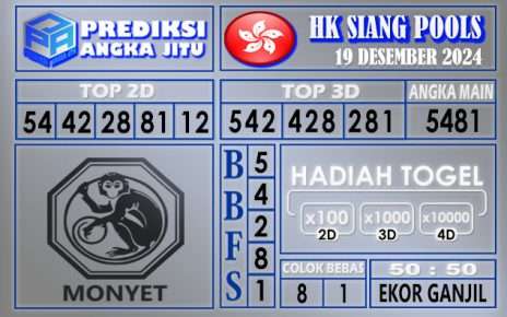 PREDIKSI HK SIANG 19 DESEMBER 2024