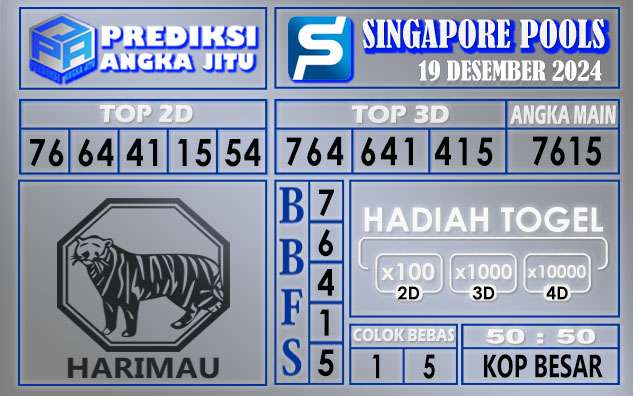 PREDIKSI SINGAPORE 19 DESEMBER 2024