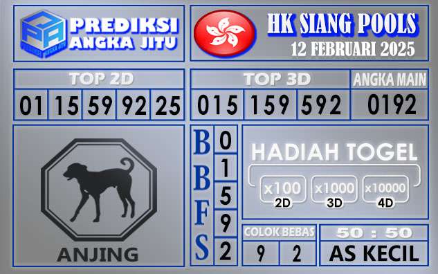 PREDIKSI HK SIANG 12 FEBRUARI 2025