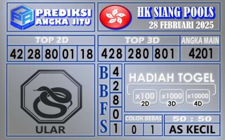 PREDIKSI HK SIANG 28 FEBRUARI 2025