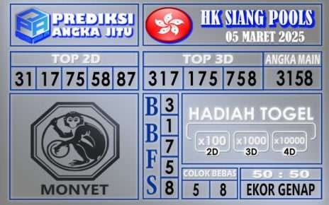 PREDIKSI HK SIANG 05 MARET 2025