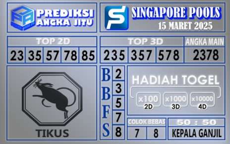 PREDIKSI SINGAPORE 15 MARET 2025