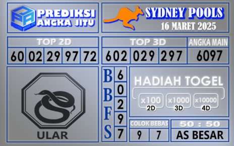 PREDIKSI SYDNEY 16 MARET 2025